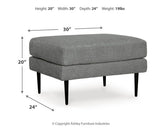 Hazela Charcoal Chair and Ottoman from Ashley Furniture - Luna Furniture