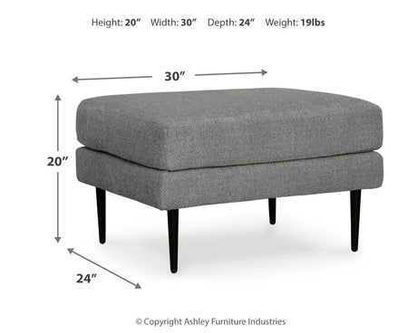 Hazela Charcoal Chair and Ottoman from Ashley Furniture - Luna Furniture