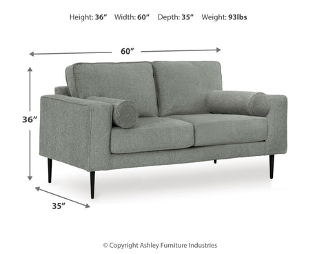 Hazela Charcoal Loveseat from Ashley Furniture - Luna Furniture