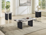 Vega Multi-Color Faux Marble 3-Piece Cocktail Set from Crown Mark - Luna Furniture