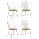 Cinder Natural Brown and White Windsor Side Chairs, Set of 4 from Coaster - Luna Furniture