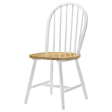 Cinder Natural Brown and White Windsor Side Chairs, Set of 4 from Coaster - Luna Furniture