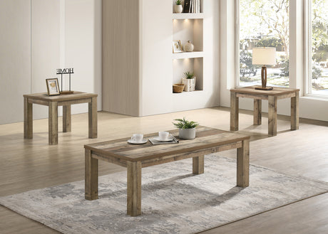 Theo Brown 3-Piece Coffee Table Set from Crown Mark - Luna Furniture