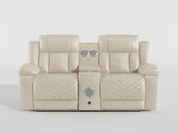 Huron Gray Power Double Reclining Sofa from Homelegance - Luna Furniture