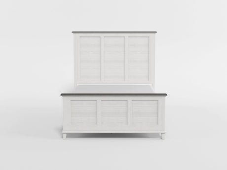 Chesterton Antique White/Dark Brown King Panel Bed from Homelegance - Luna Furniture