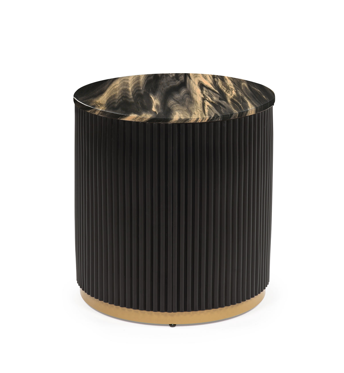 Kara Gold/Black End Table from Crown Mark - Luna Furniture