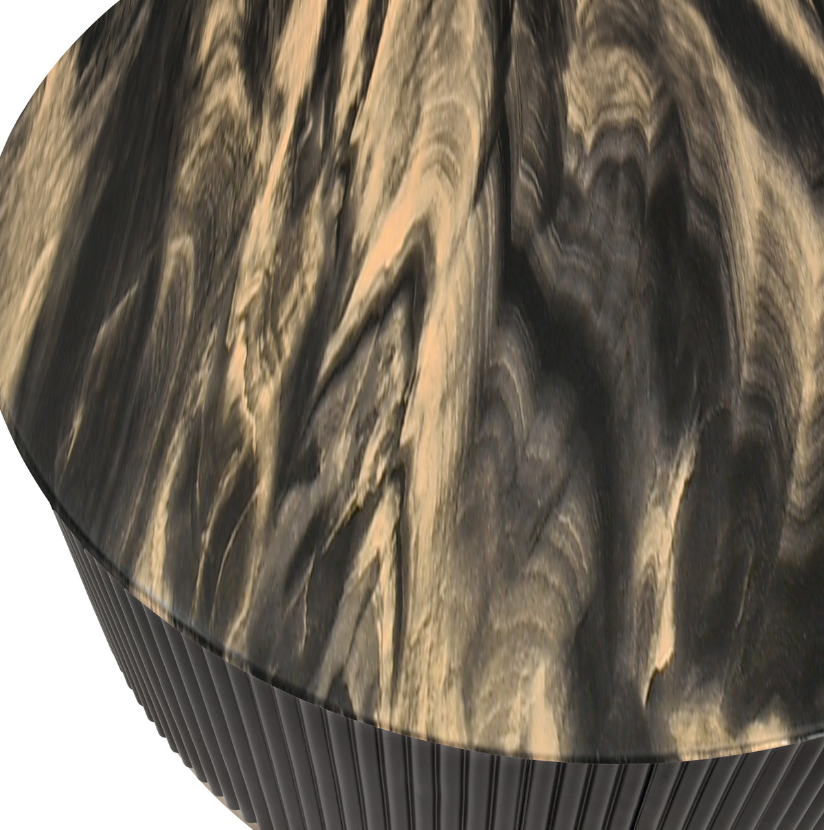 Kara Gold/Black Coffee Table with Casters from Crown Mark - Luna Furniture
