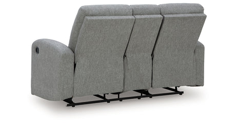 Gauntlet Sterling Reclining Loveseat with Console from Ashley Furniture - Luna Furniture