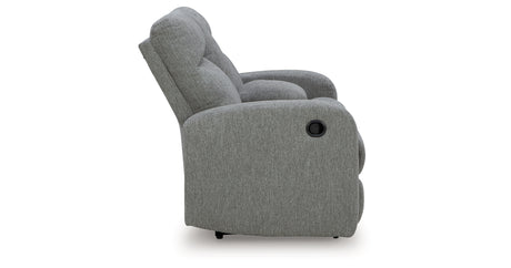 Gauntlet Sterling Reclining Loveseat with Console from Ashley Furniture - Luna Furniture