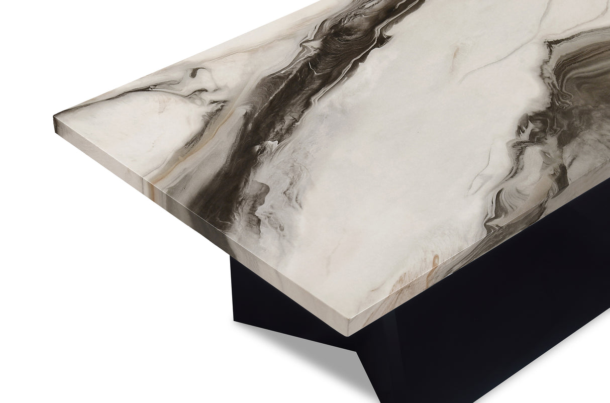 Adea Brown/Black 3-Piece Faux Marble Top Cocktail Table Set from Crown Mark - Luna Furniture