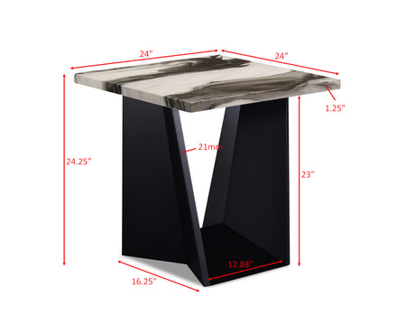 Adea Brown/Black 3-Piece Faux Marble Top Cocktail Table Set from Crown Mark - Luna Furniture