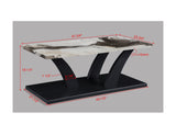Zion Black 3-Piece Faux Marble Occasional Table Set