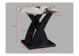 Zion Black 3-Piece Faux Marble Occasional Table Set