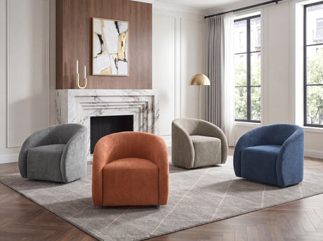 Cocoon Blue Swivel Chair from Homelegance - Luna Furniture