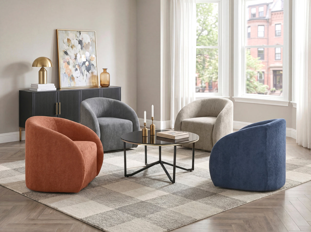 Cocoon Dark Gray Swivel Chair from Homelegance - Luna Furniture