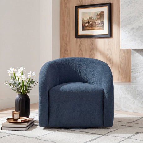 Cocoon Blue Swivel Chair from Homelegance - Luna Furniture