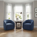 Cocoon Blue Swivel Chair from Homelegance - Luna Furniture