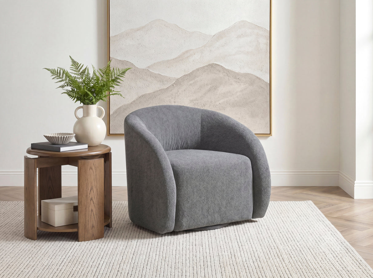 Cocoon Dark Gray Swivel Chair from Homelegance - Luna Furniture