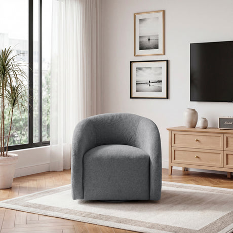 Cocoon Dark Gray Swivel Chair from Homelegance - Luna Furniture