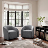 Cocoon Dark Gray Swivel Chair from Homelegance - Luna Furniture