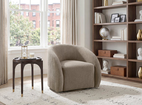 Cocoon Taupe Swivel Chair from Homelegance - Luna Furniture