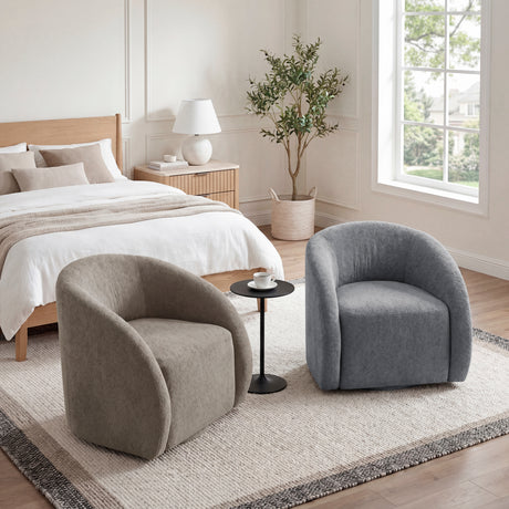 Cocoon Taupe Swivel Chair from Homelegance - Luna Furniture