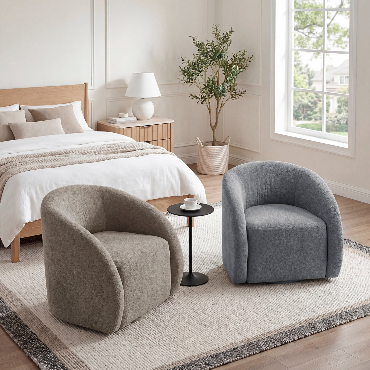 Cocoon Dark Gray Swivel Chair from Homelegance - Luna Furniture