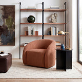 Cocoon Rust Swivel Chair from Homelegance - Luna Furniture