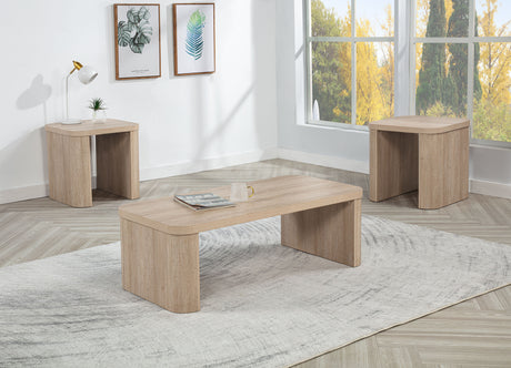Ashton Natural 3-Piece Cocktail Set from Crown Mark - Luna Furniture
