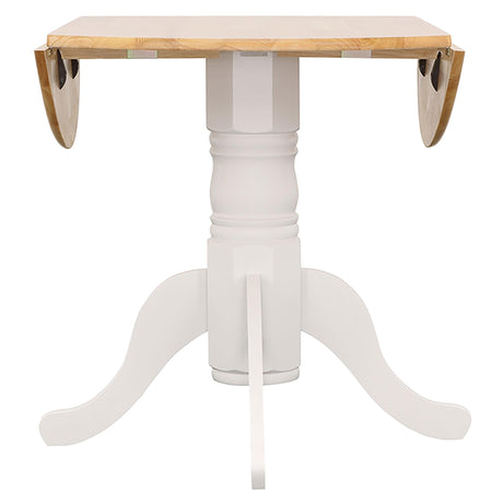 Allison Natural Brown and White 5-Piece Drop Leaf Dining Set from Coaster - Luna Furniture