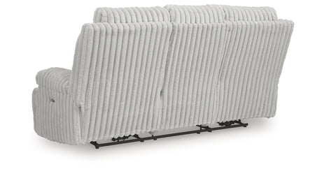 Rhines Falls Alloy Power Reclining Sofa with Drop Down Table from Ashley Furniture - Luna Furniture