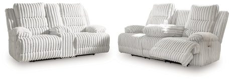 Rhines Falls Alloy Power Reclining Living Room Set from Ashley Furniture - Luna Furniture