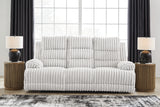 Rhines Falls Alloy Power Reclining Sofa with Drop Down Table from Ashley - Luna Furniture
