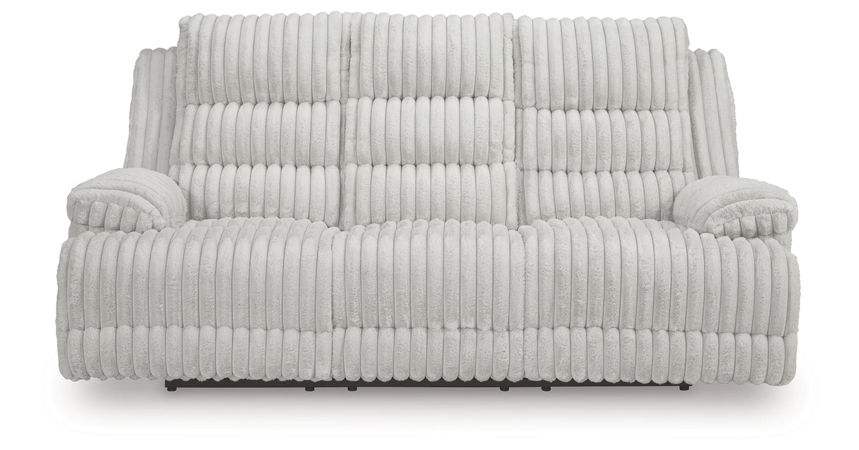 Rhines Falls Alloy Power Reclining Sofa with Drop Down Table from Ashley Furniture - Luna Furniture