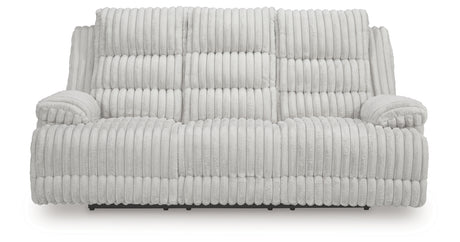Rhines Falls Alloy Power Reclining Sofa with Drop Down Table from Ashley Furniture - Luna Furniture