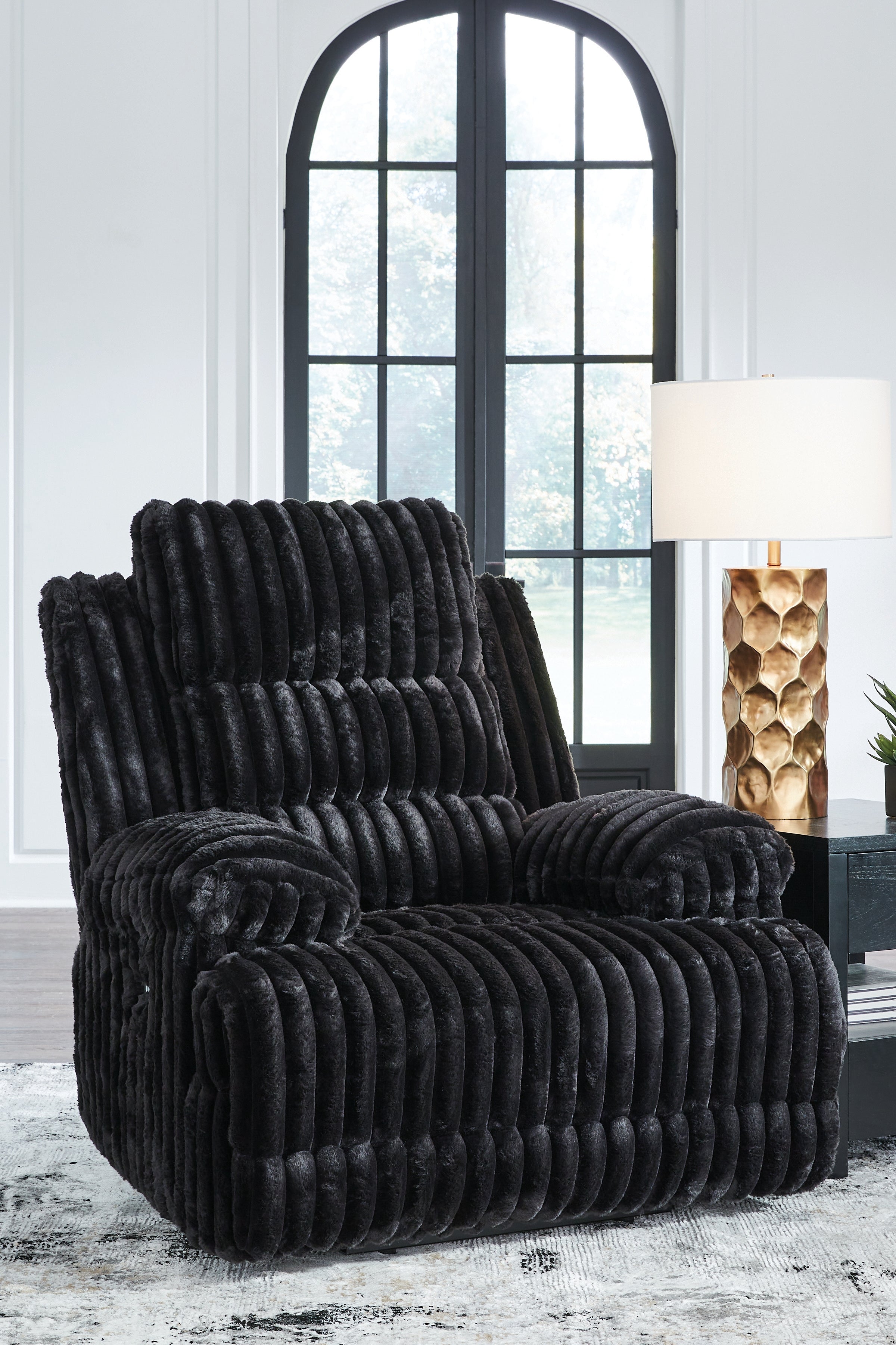 Ashley Rhine Falls Onyx Power Recliner – Luna Furniture