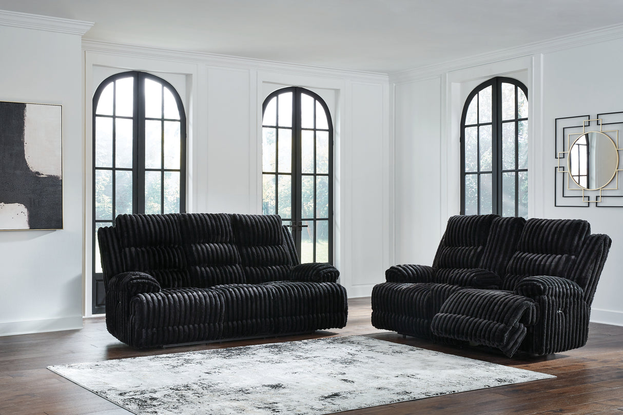 Rhine Falls Onyx Sofa and Loveseat from Ashley Furniture - Luna Furniture