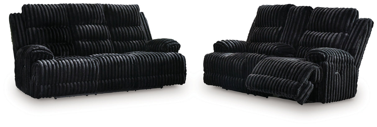 Rhine Falls Onyx Sofa and Loveseat from Ashley Furniture - Luna Furniture