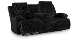 Rhine Falls Onyx Power Reclining Sofa with Drop Down Table from Ashley Furniture - Luna Furniture