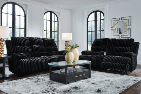 Rhine Falls Onyx Sofa and Loveseat from Ashley - Luna Furniture