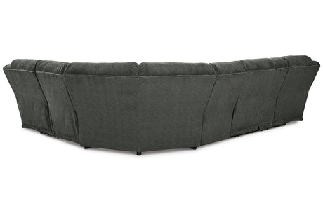 Nettington Smoke 4-Piece Power Reclining Sectional from Ashley - Luna Furniture