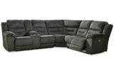 Nettington Smoke 3-Piece Power Reclining Sectional from Ashley - Luna Furniture