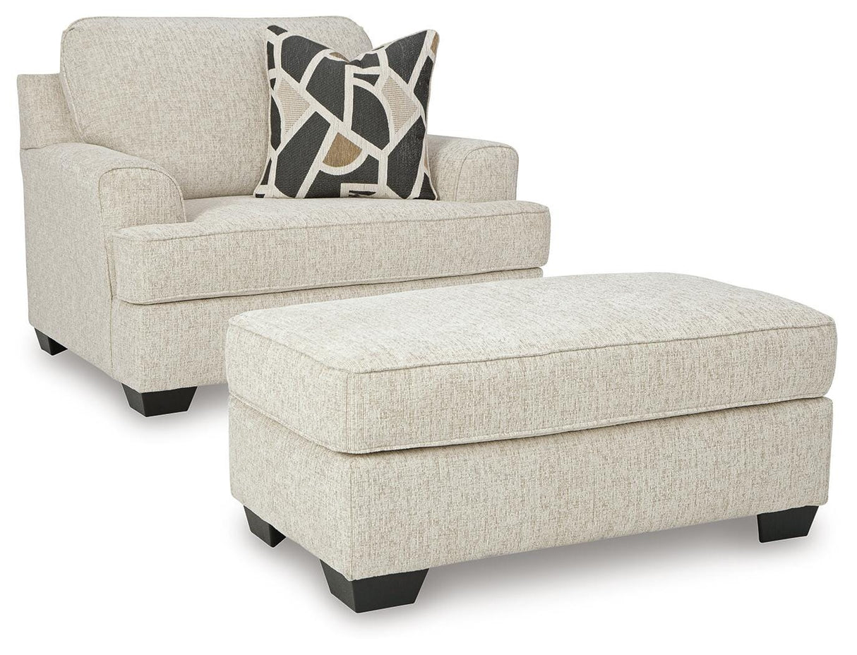 Heartcort Chair and Ottoman in Quartz from Ashley Furniture - Luna Furniture