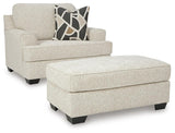 Heartcort Chair and Ottoman in Quartz from Ashley Furniture - Luna Furniture