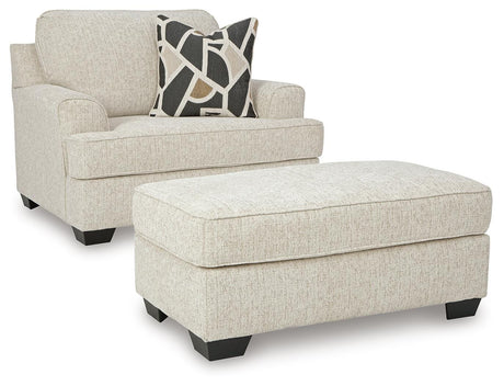 Heartcort Chair and Ottoman in Quartz from Ashley Furniture - Luna Furniture