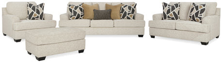 Heartcort Sofa, Loveseat, Chair and Ottoman in Quartz from Ashley Furniture - Luna Furniture