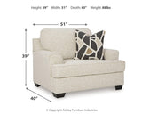 Heartcort Sofa, Loveseat, Chair and Ottoman in Quartz from Ashley Furniture - Luna Furniture