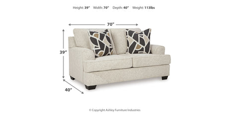 Heartcort Sofa, Loveseat, Chair and Ottoman in Quartz from Ashley Furniture - Luna Furniture