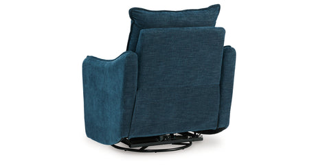 McBurg Navy Swivel Power Recliner from Ashley Furniture - Luna Furniture