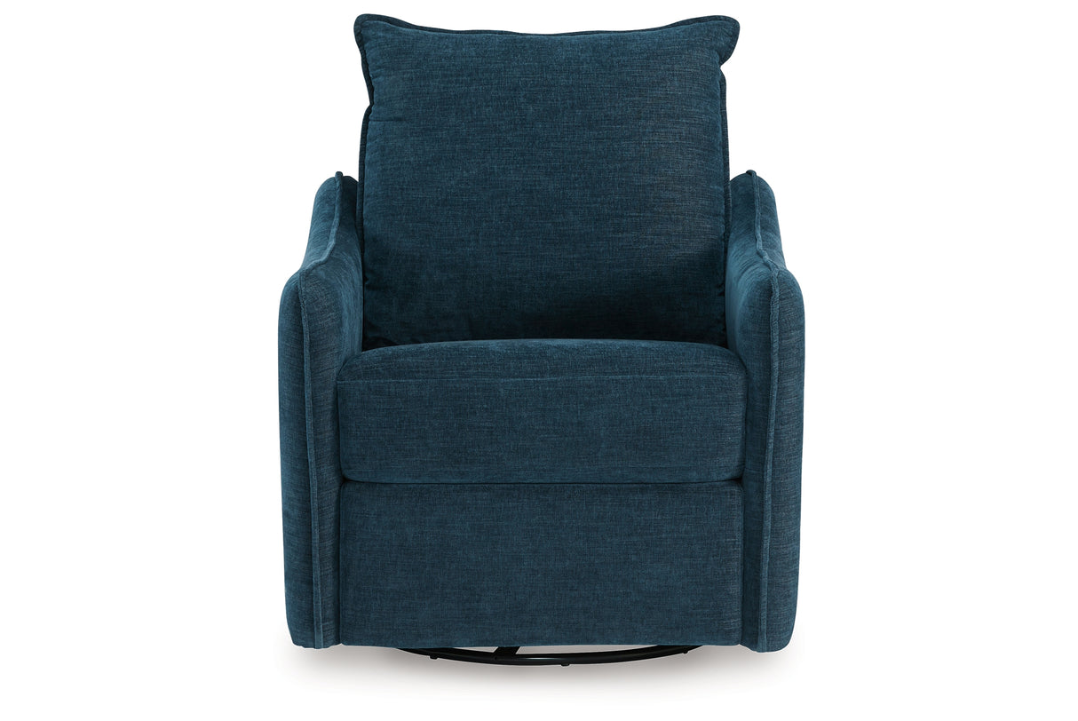 McBurg Navy Swivel Power Recliner from Ashley Furniture - Luna Furniture
